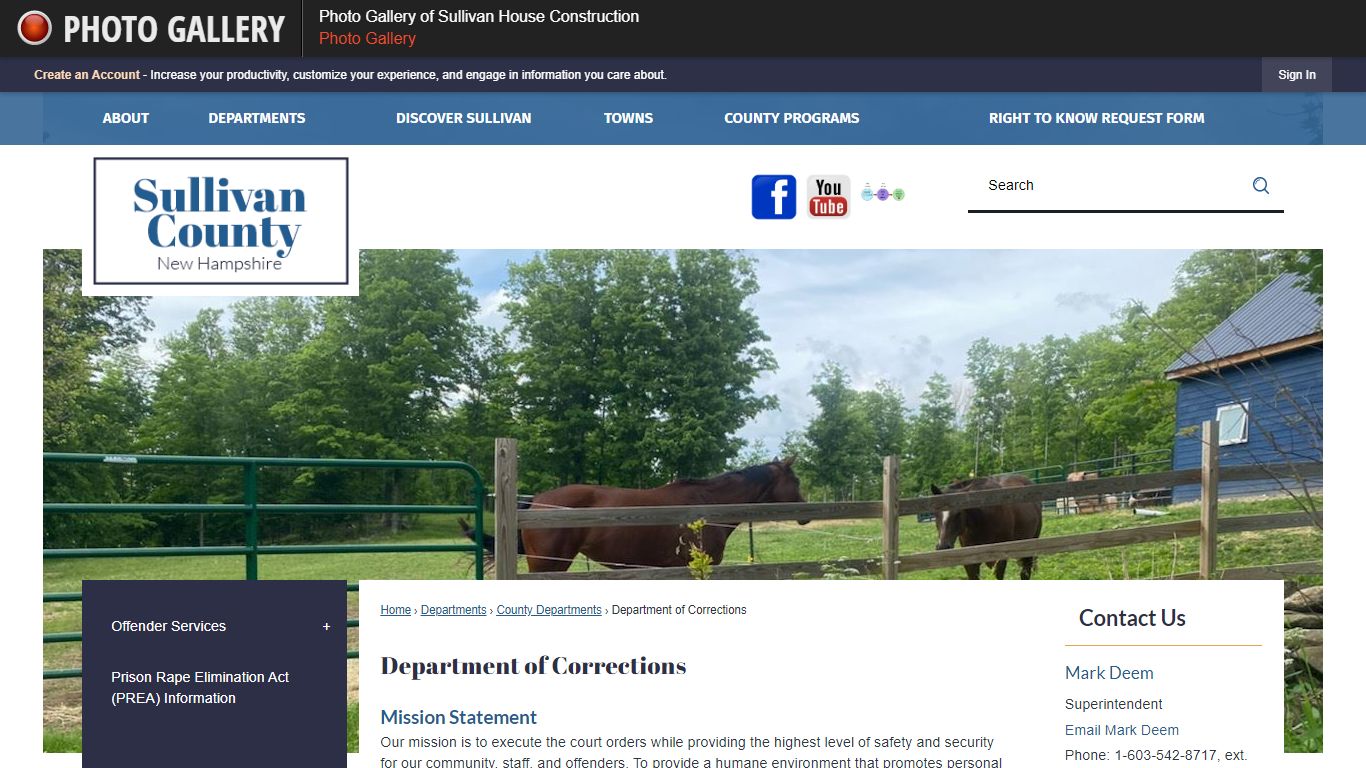 Department of Corrections | Sullivan County, NH